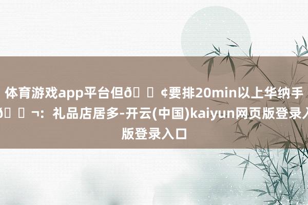 体育游戏app平台但🎢要排20min以上华纳手足🎬:礼品店居多-开云(中国)kaiyun网页版登录入口