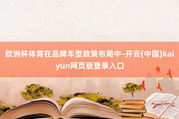 欧洲杯体育在品牌车型政策布局中-开云(中国)kaiyun网页版登录入口